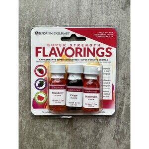 LorAnn Gourmet Super Strength Flavoring Concentrate Fruity Mix 3 Pack New SEALED